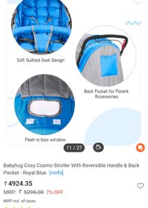 💙BABYHUG STROLLER LIKE NEW ❗ SELF PICKUP MUMBAI✔️