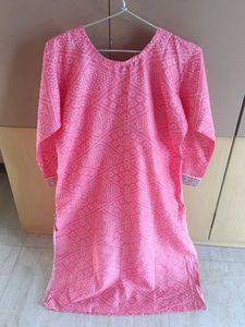 Pink Embroidered Kurta Set for Women