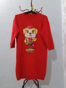 Red Cartoon Dog Dress