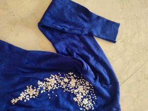 Soft Blue Embellished Cardigan 36-40