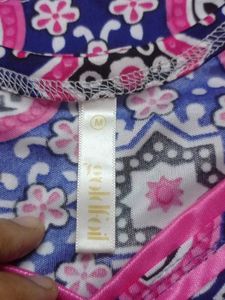 Beautiful Blue And Pink Nighty For women