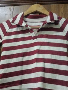 Striped Long Sleeve Crop Top