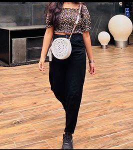 Floral Print Smocked Crop Top
