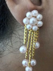 Handmade Elegant Pearl Drop Earrings