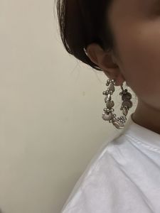 Real Shell Hoop Earring