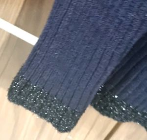 Girlish  Sweater With Attractive  Neck Design