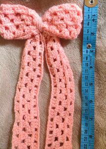 Pink Crochet Hair Tie