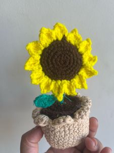 Crochet Sunflower Decor