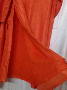 ,🏵️Orange Silky suit