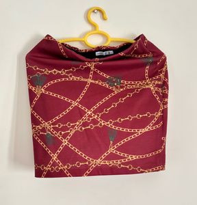 Maroon Bodycon Skirt