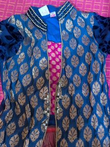 Girls&#39; Ethnic Dress with Jacket