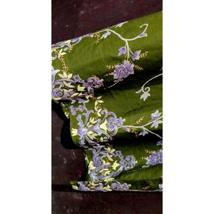Olive Green Floral Dress