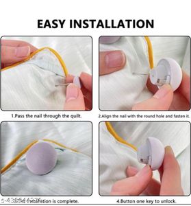 PACK OF 12 Mushroom Shape Bedsheet Clip Button Duv