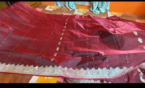 Elegant Maroon Saree