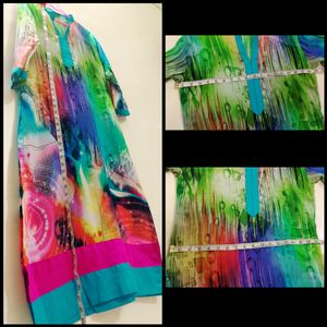 🌈Multi Clr Pakistani Style Full Length Kurti