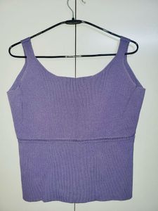 Stylish Grey V-Neck Knit Top