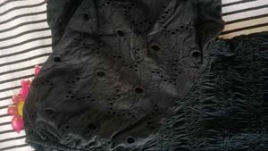 Black Puff Sleeve Top