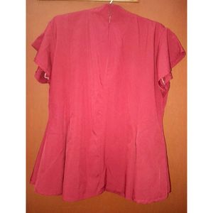 Flared Red Top – Chic &amp; Comfy