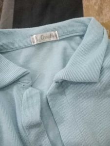 Light Blue Button-Down Top