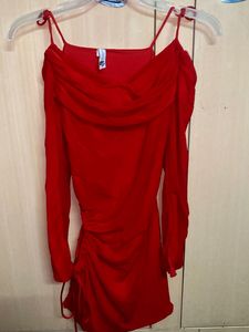 Red Long Sleeve Dress