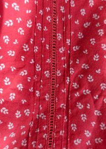 Red Floral Print Top