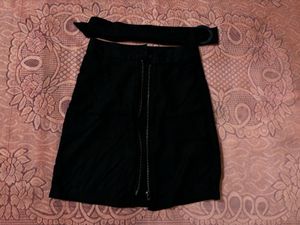 Black Skirt with Belt