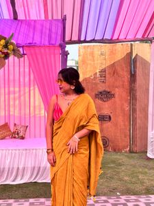 Yellow Mustrard Saree