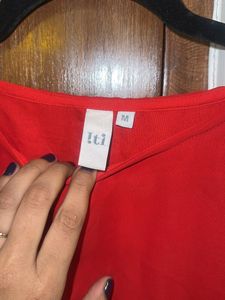 Elegant Red Midi Dress