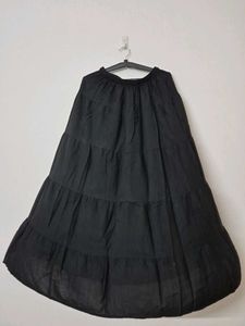 Black Tiered Maxi Skirt