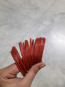 Orange Glitter Bangles