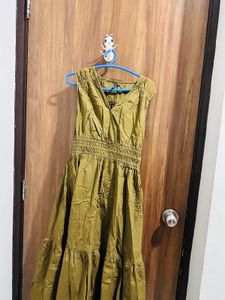 Olive Green Tiered Maxi Dress
