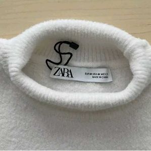 Zara Womens Cropped Mock Neck Sweater Size M