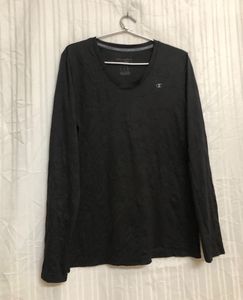 Champion Black Long Sleeve T Shirt