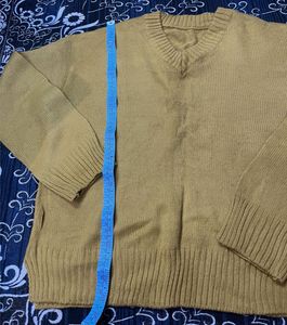 Cozy Mustard V-Neck Sweater