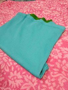 Sassafras Blue Green Colorblocked Top