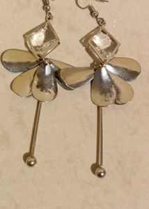 Unique Silver Tone Earrings