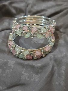 Sparkling Crystal Bangle Set