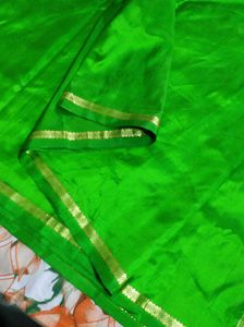 Leaf Green Silk Saree