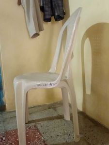 White Plastic Stacking Chairs (Set of 3)