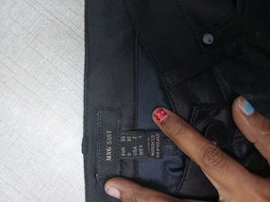Mango Brand Leather Pant