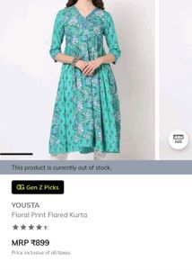 🌸Printed Sea Green Dress For Sale!
