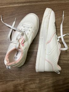Max White &amp; Pink Accent Sneakers