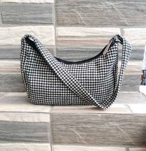 Black And White Houndstooth Bag