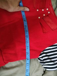 Striped &amp; Red Girls' Dress (