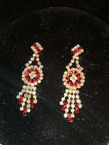 Red & Silver Earrings
