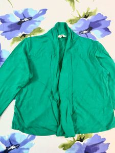 AND Green Open Front Shrug