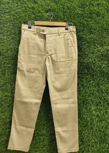 Khaki Stretchable Casual Pants