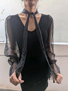 LBD - Little Black Velvet Dress -size Xs- M