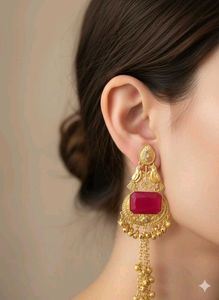 Elegant Gold-Tone Dangle Earrings