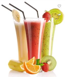 Colorful Fruit Smoothie Glasses